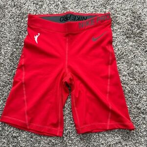 Nike Pro WNBA Team Compression 8 Shorts Red Womens SMALL NEW Dri-Fit